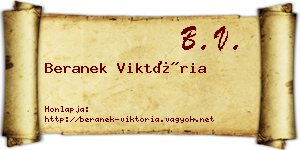 Beranek Viktória névjegykártya